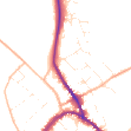 Daytime road noise heatmap for SN8 1BW