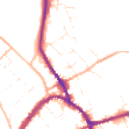 Daytime road noise heatmap for SN8 1DA