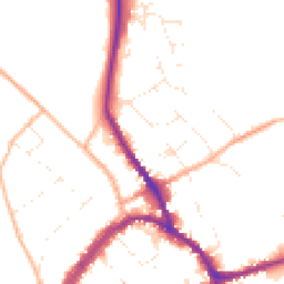 Daytime road noise heatmap for SN8 1DJ