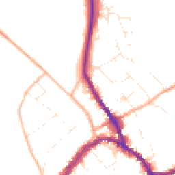 Daytime road noise heatmap for SN8 1DQ