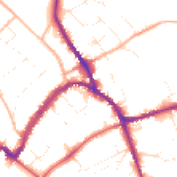 Daytime road noise heatmap for SN8 1DS
