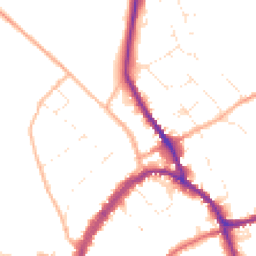 Daytime road noise heatmap for SN8 1JA