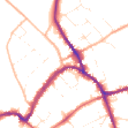 Daytime road noise heatmap for SN8 1JE