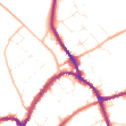 Daytime road noise heatmap for SN8 1JQ
