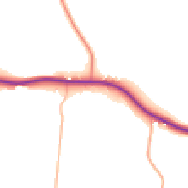 Daytime road noise heatmap for SN8 1QF