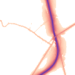 Daytime road noise heatmap for SN8 1SW