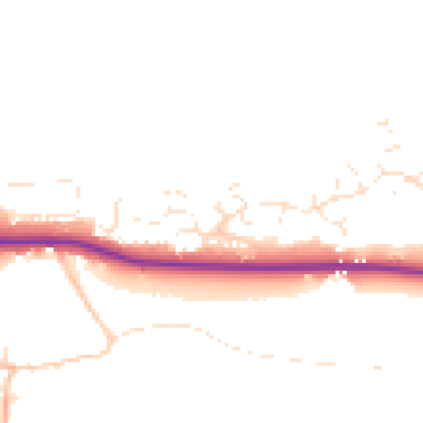 Daytime road noise heatmap for SN8 1TS