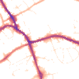 Daytime road noise heatmap for SN8 2AA