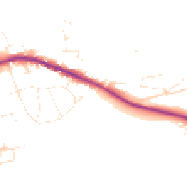 Daytime road noise heatmap for SN8 2BF
