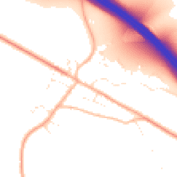 Daytime road noise heatmap for SN8 2JG