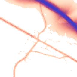 Daytime road noise heatmap for SN8 2JW