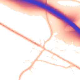 Daytime road noise heatmap for SN8 2LJ