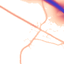 Daytime road noise heatmap for SN8 2LQ