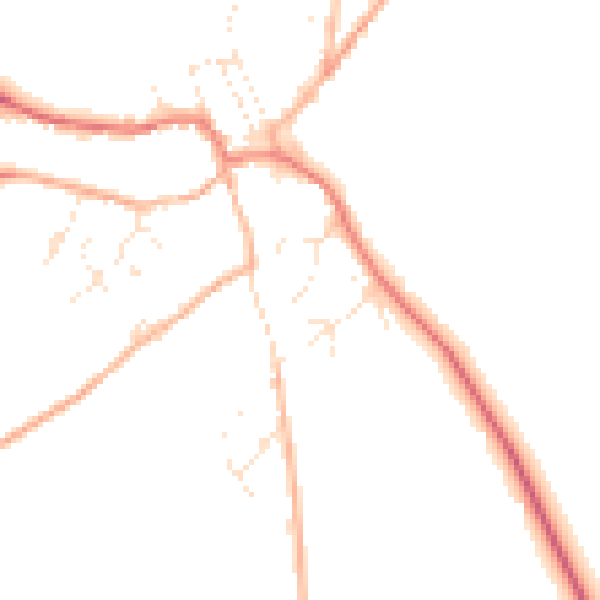 Daytime road noise heatmap for SN8 2SJ