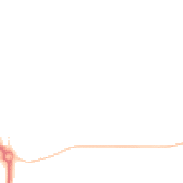 Night-time road noise heatmap for SN8 3AN