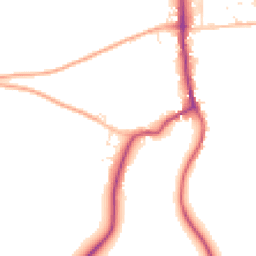 Daytime road noise heatmap for SN8 3EW