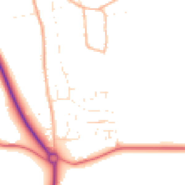 Daytime road noise heatmap for SN8 3TF