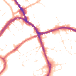 Daytime road noise heatmap for SN8 4AD