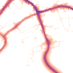 Daytime road noise heatmap for SN8 4AS