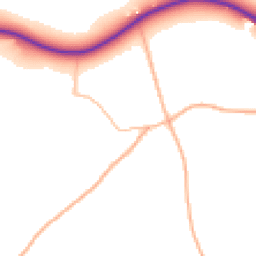 Daytime road noise heatmap for SN8 4EB