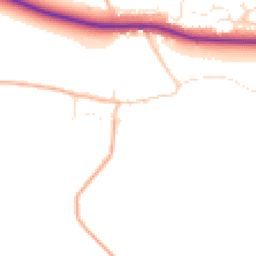 Daytime road noise heatmap for SN8 4HJ