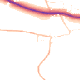 Daytime road noise heatmap for SN8 4HN