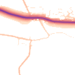 Daytime road noise heatmap for SN8 4HP