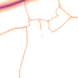 Daytime road noise heatmap for SN8 4LY