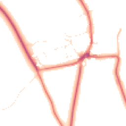 Daytime road noise heatmap for SN9 6ED