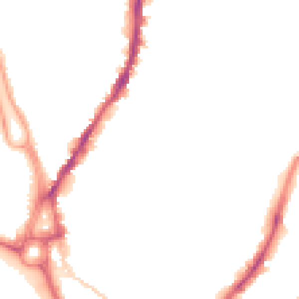Night-time road noise heatmap for SO14 0LT