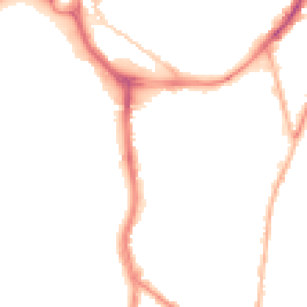 Night-time road noise heatmap for SO14 1PG