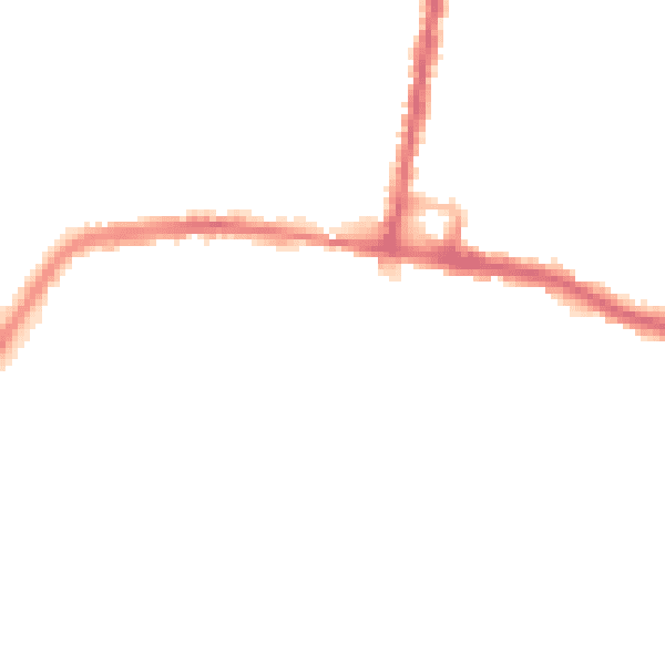 Night-time road noise heatmap for SO18 1AD