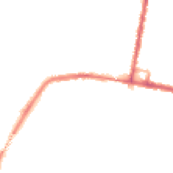 Night-time road noise heatmap for SO18 1AG
