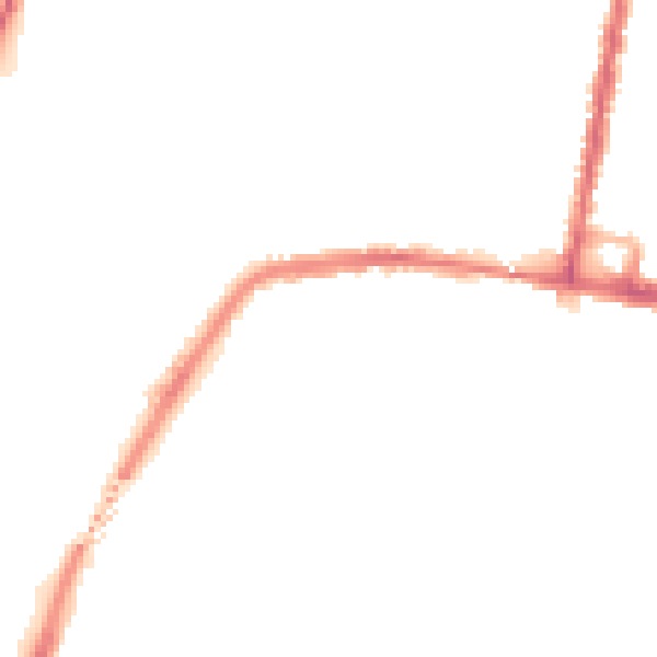 Night-time road noise heatmap for SO18 1AH