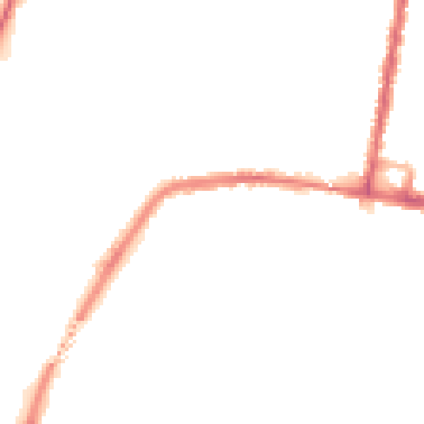 Night-time road noise heatmap for SO18 1AJ