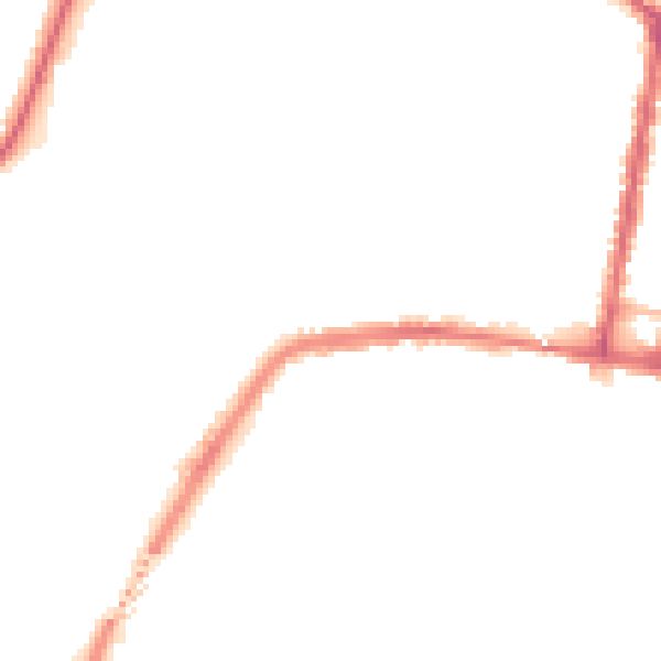 Night-time road noise heatmap for SO18 1AN
