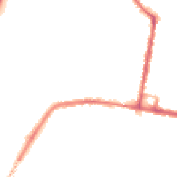 Night-time road noise heatmap for SO18 1AS