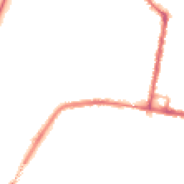 Night-time road noise heatmap for SO18 1AT