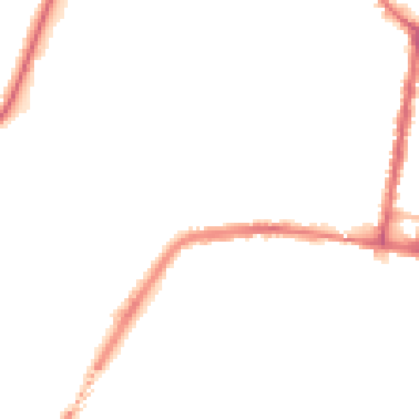 Night-time road noise heatmap for SO18 1AW