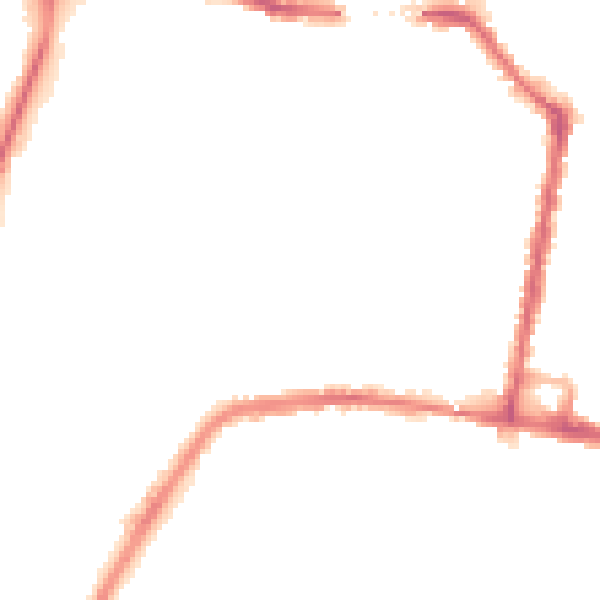 Night-time road noise heatmap for SO18 1AY