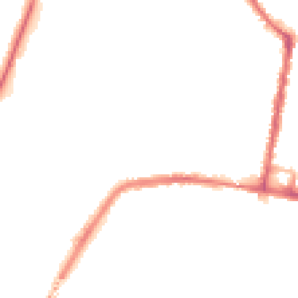 Night-time road noise heatmap for SO18 1AZ