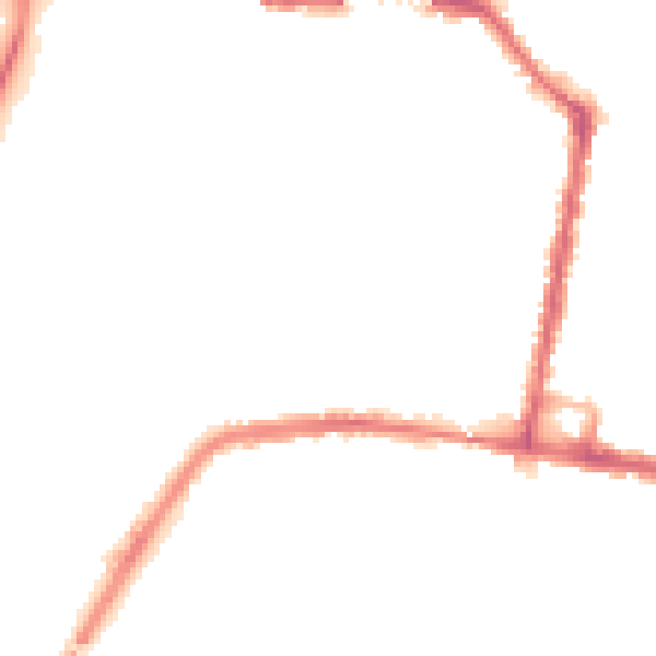 Night-time road noise heatmap for SO18 1BA