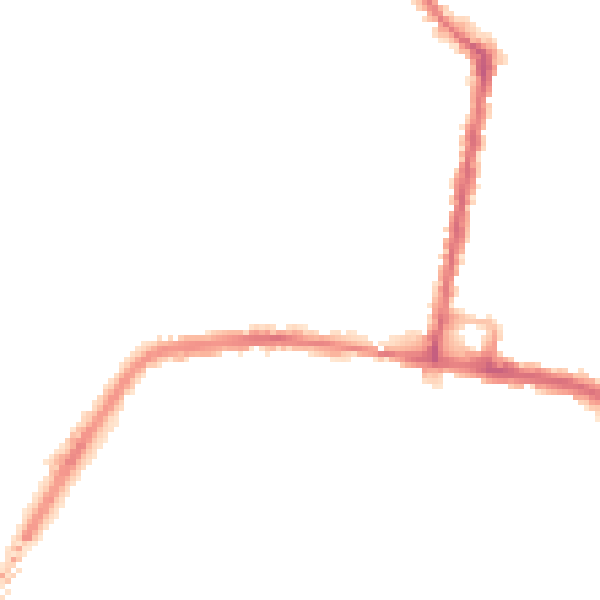 Night-time road noise heatmap for SO18 1BB