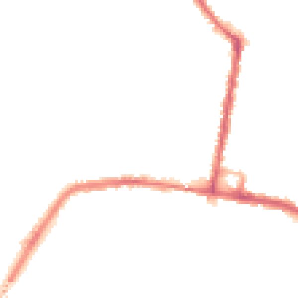 Night-time road noise heatmap for SO18 1BD