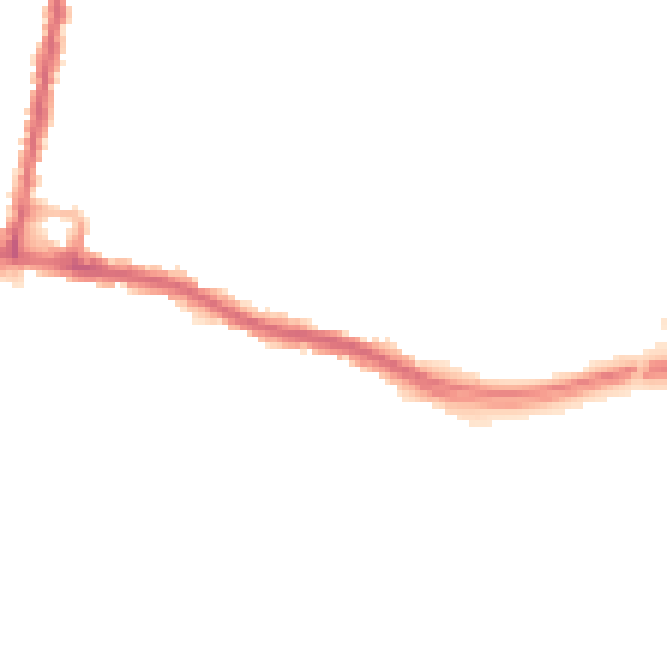 Night-time road noise heatmap for SO18 1BP