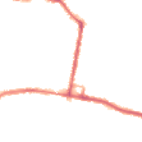 Night-time road noise heatmap for SO18 1BX