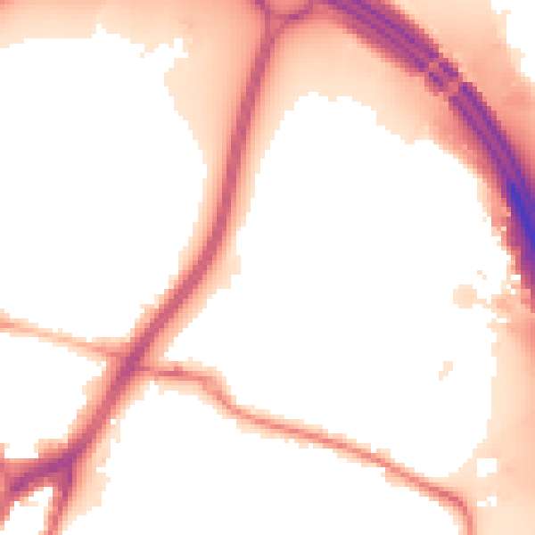 Night-time road noise heatmap for SO18 2HQ