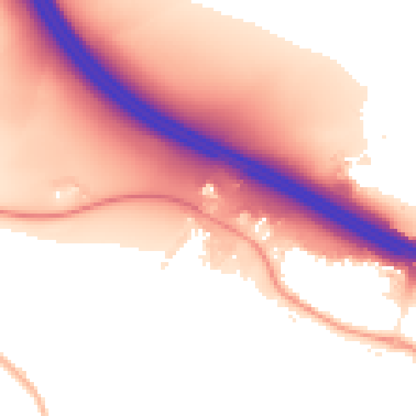 Night-time road noise heatmap for SO18 3HW