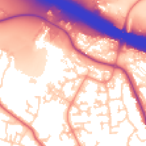 Daytime road noise heatmap for SO18 3LN