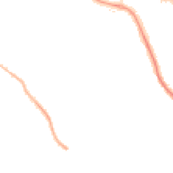 Night-time road noise heatmap for SO18 3LY